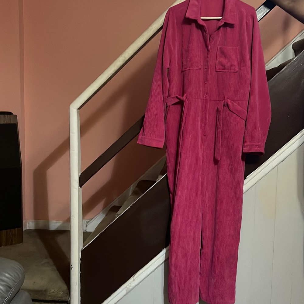 Woman’s Corduroy Jumper with Belt